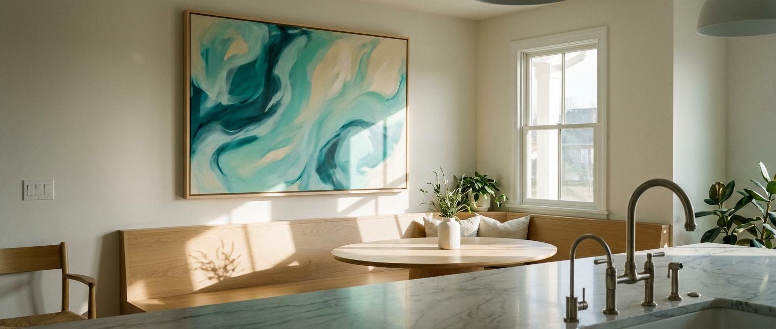 Where to Buy & How to Style Turquoise Kitchen Wall Art
