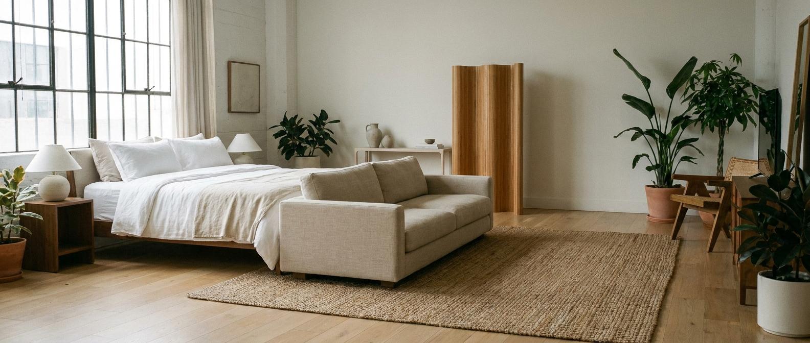 How to Design a Combined Bedroom and Living Room in a Small Studio