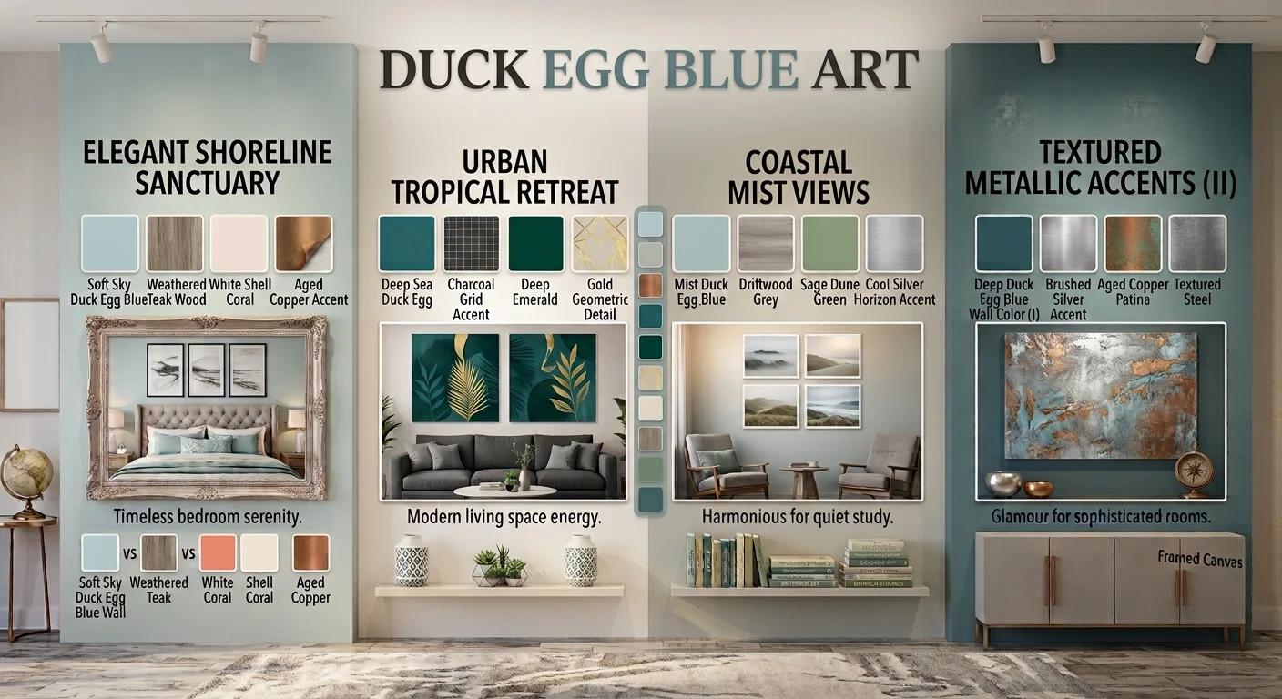 Shop the Best Duck Egg Blue Canvas Art Pieces for Living Rooms & Bedrooms