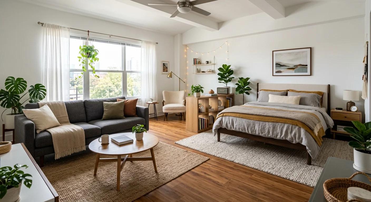 How to Design a Combined Bedroom and Living Room in a Small Studio