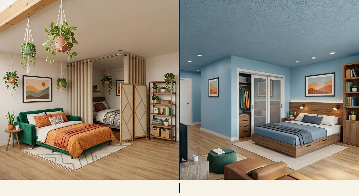How to Turn a Living Room into a Bedroom (Renter-Friendly & Permanent Options)